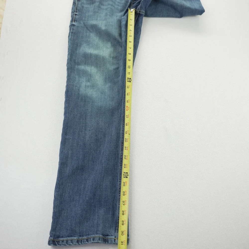 Wrangler Retro Mens Slim Bootcut Jeans Medium Wash Denim Blue W34 L30 - Picture 3 of 10